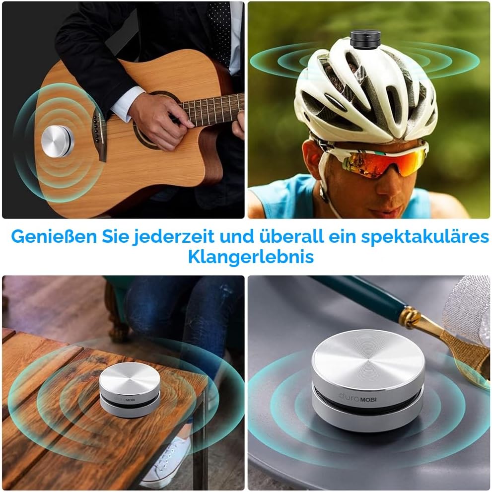 Splenssy Kabelloser BT-Lautsprecher, Knochenleitungs-Lautsprecher, Mini-Lautsprecher, tragbar, laute