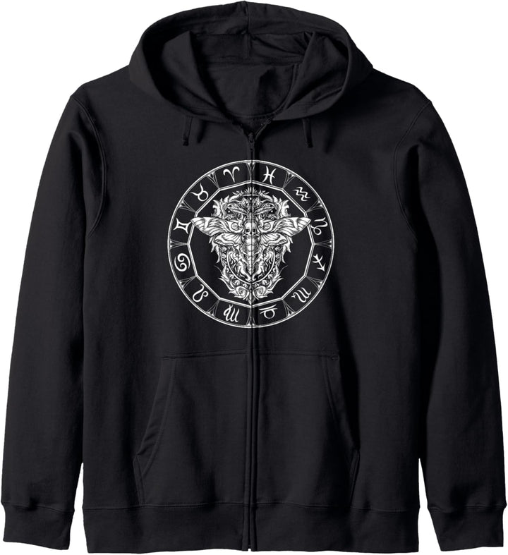 Astrologische Totenmotte Totenkopf - Blackcraft Geschenk Kapuzenjacke