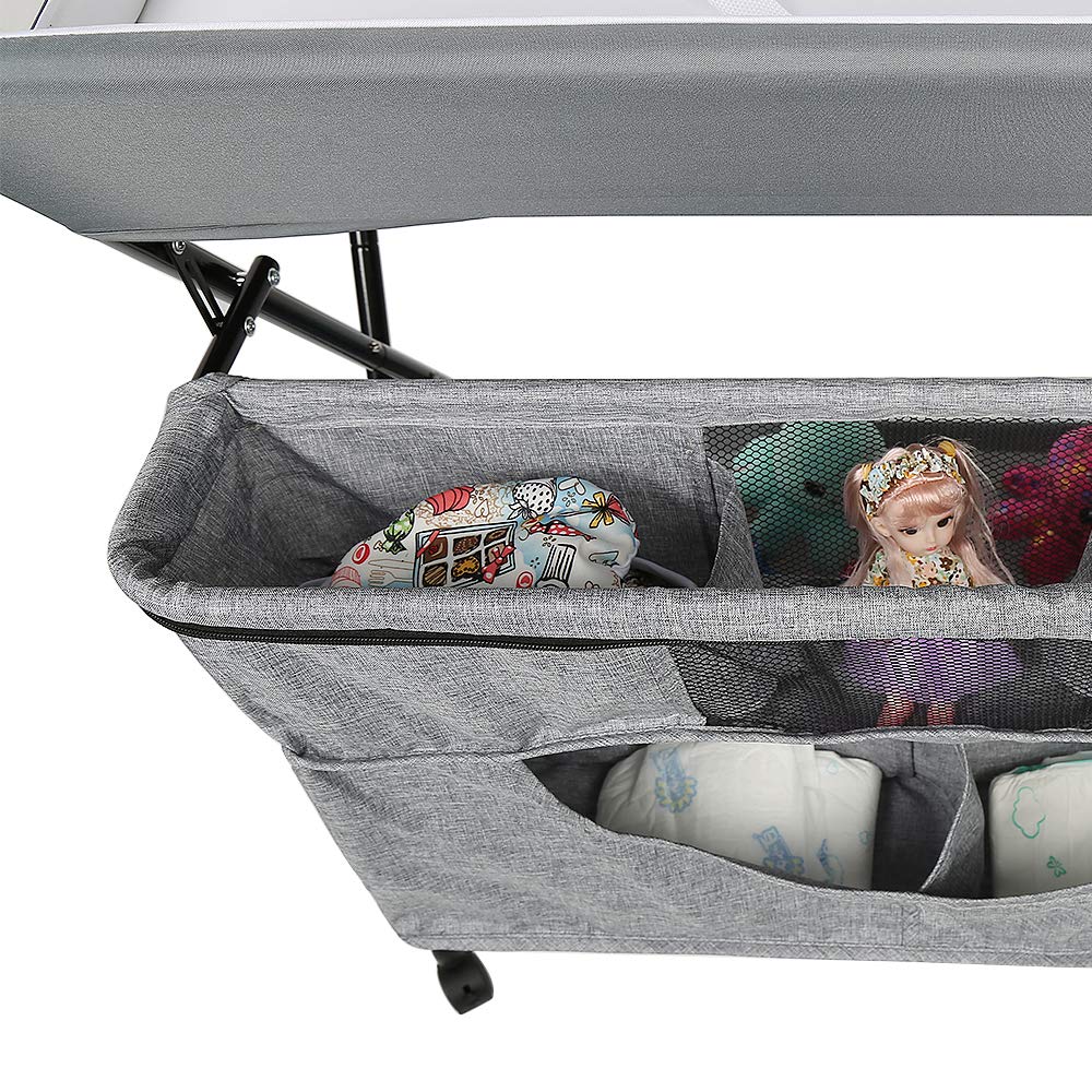 Wickeltisch, faltbar und tragbar, Wickeltisch, klappbar, Babyzimmer, höhenverstellbar, Wickeltisch u