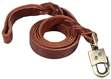 Leder Hundeleine Weiche Leder Hundeleine Brown Genuine Leather Braided Pet Big Dog Training Halsband