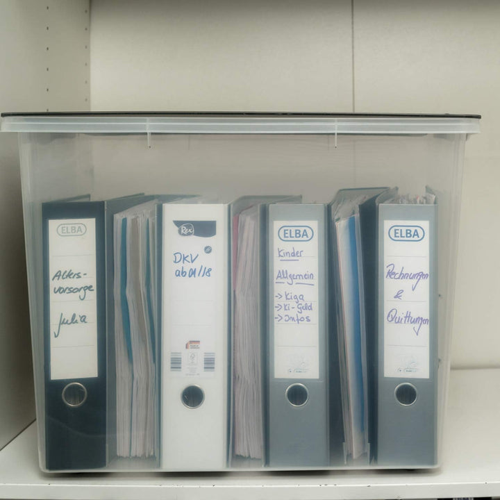 3er-Set Aufbewahrungsbox 70l mit Deckel und Rollen 3x70l Anthrazit/Transparent, 3x70l Anthrazit/Tran