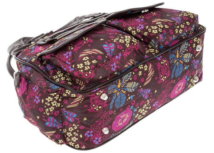 6 TEILE Set: ALESSANDRO Wickeltasche FLEUR Babywickeltasche + Wickelmatte + Windeltasche + Wäschesac