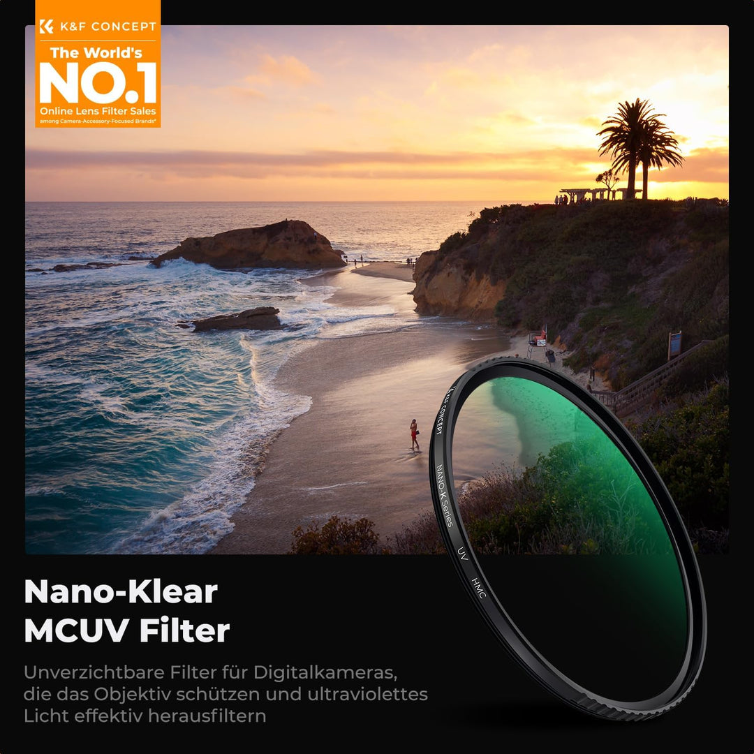 K&F Concept K-Serie Pro UV-Filter Slim MC UV Schutzfilter 58mm, 58MM