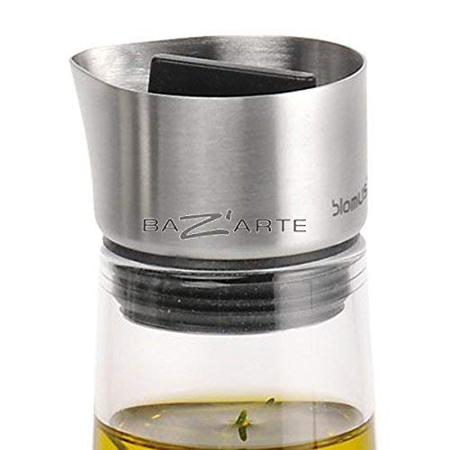 blomus -ALINJO- Essig & Öl Set aus mattem Edelstahl und klarem Glas, vielseitig einsetzbar, präzises