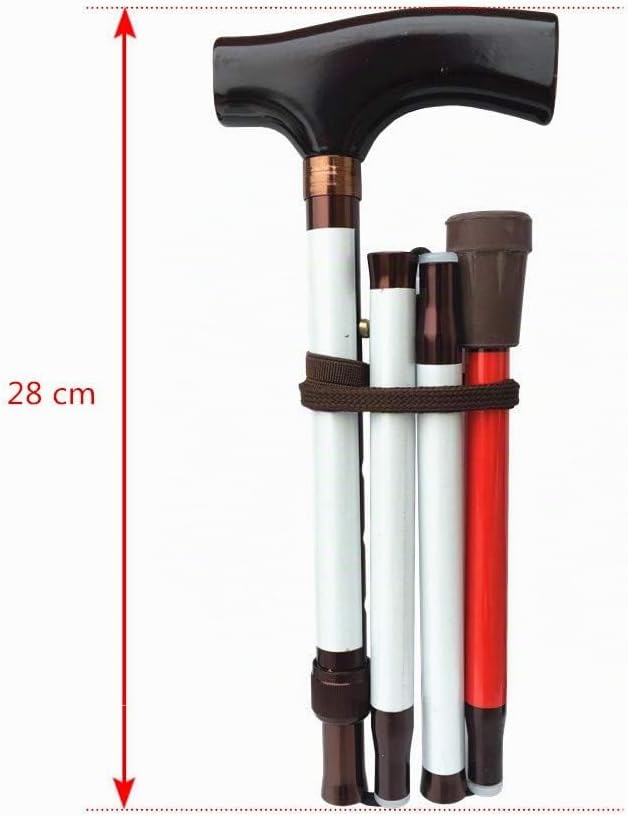 Blinden-Gehstock,weisse Stock - Faltbar - 80cm-90cm, 4-teilig