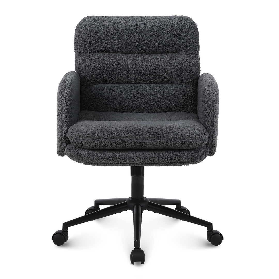 Youhauchair Schreibtischstuhl, Schminktisch Stuhl aus Kunstpelz, Bequemer Drehstuhl Schreibtisch Stu