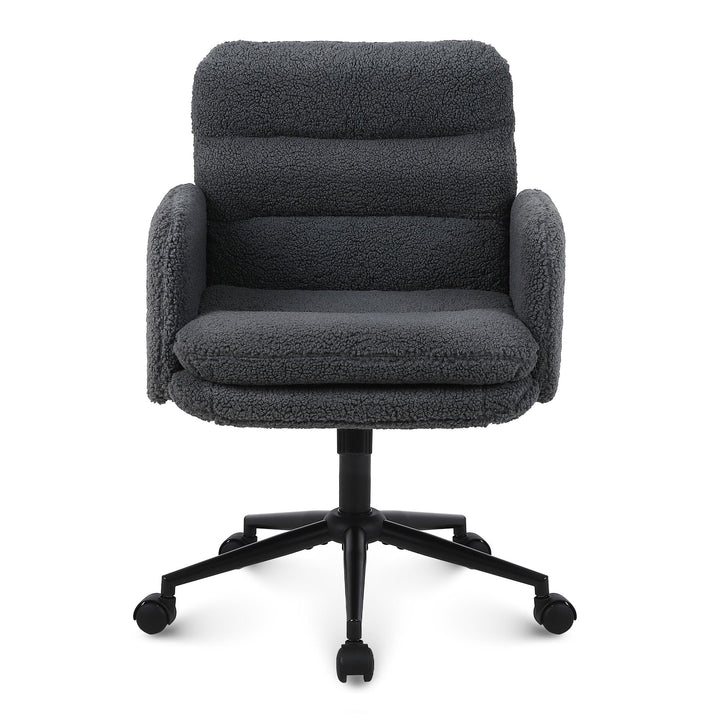 Youhauchair Schreibtischstuhl, Schminktisch Stuhl aus Kunstpelz, Bequemer Drehstuhl Schreibtisch Stu