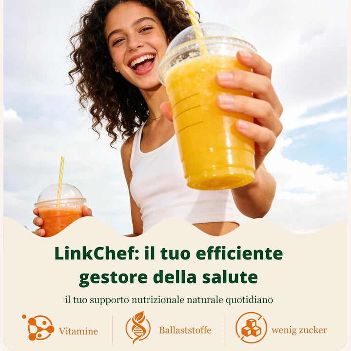 LINKChef Entsafter Slow Juicer, Entsafter Gemüse und Obst Testsieger mit 115 mm grossem, für ganze F