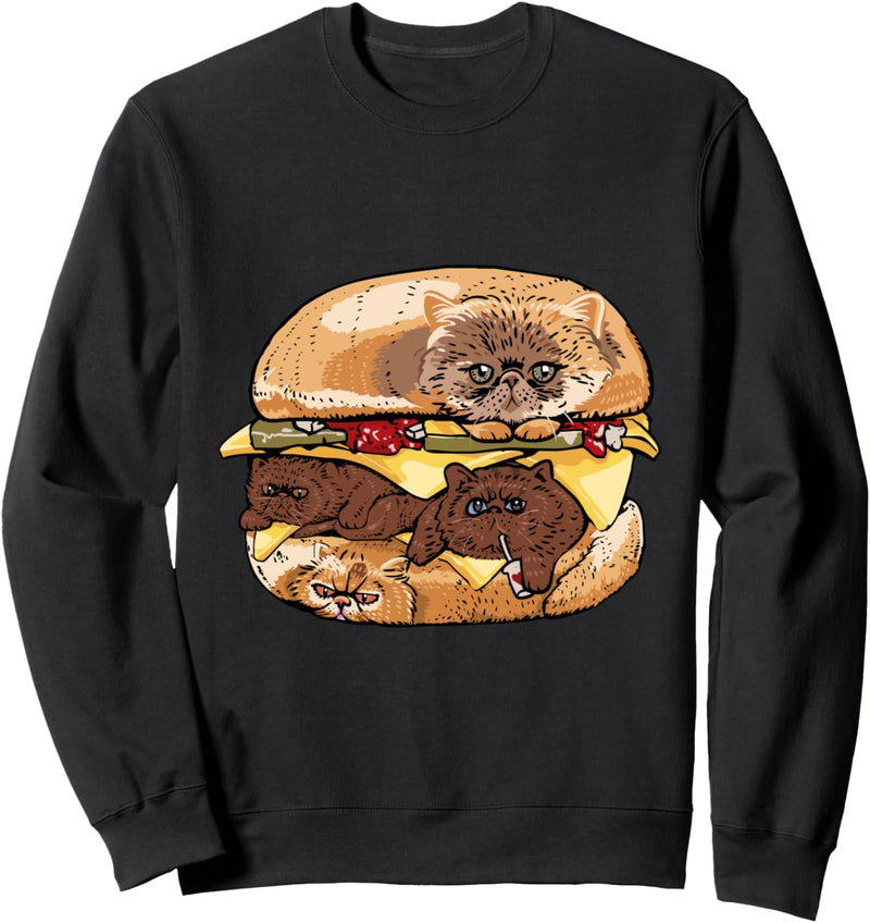 Persian Cat Burger Sweatshirt