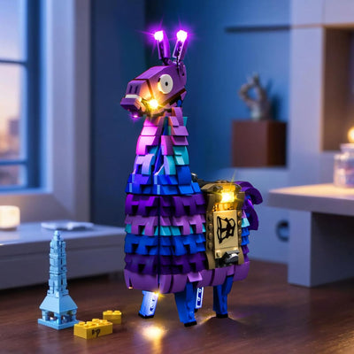 LocoLee Licht Set Kompatibel mit Lego Vorratslama Fortnite, Nur Lichter Set - Kein Modell, Licht Bel