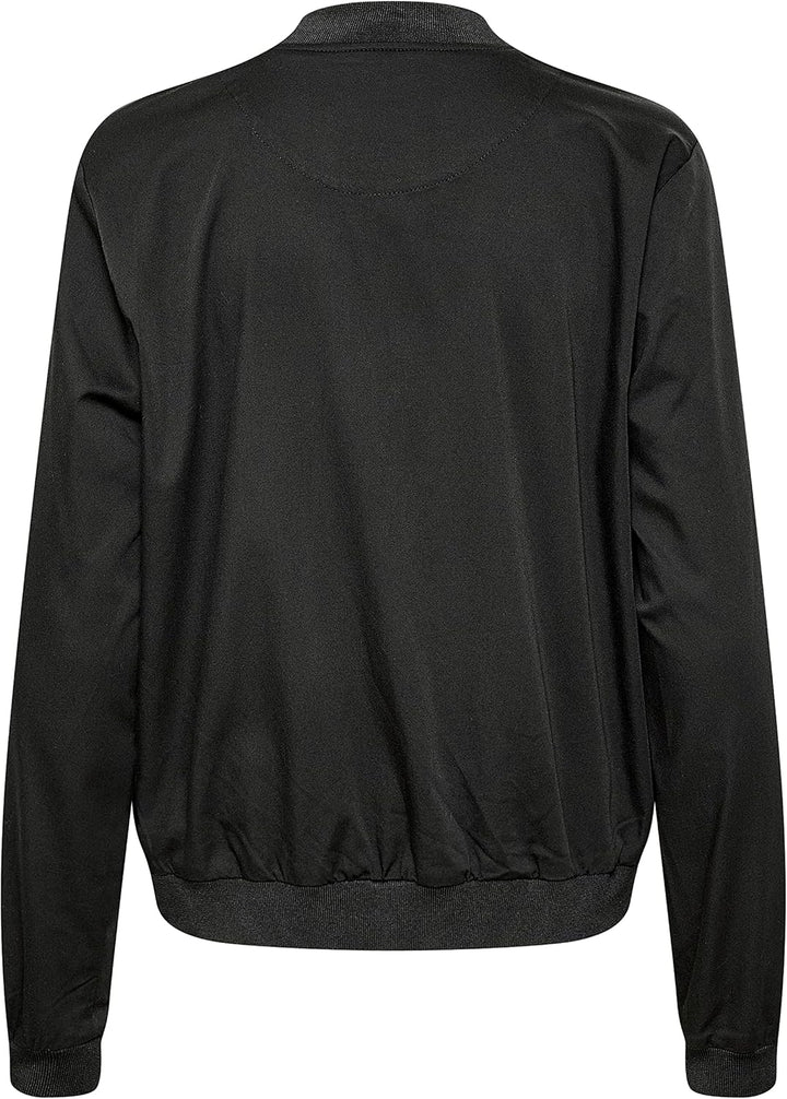 KAFFE Damen Bomber Jacke Damenjacke, lässig, Langer Ärmel, Relaxed Fit, Kalea Bomberjacke, Black Dee