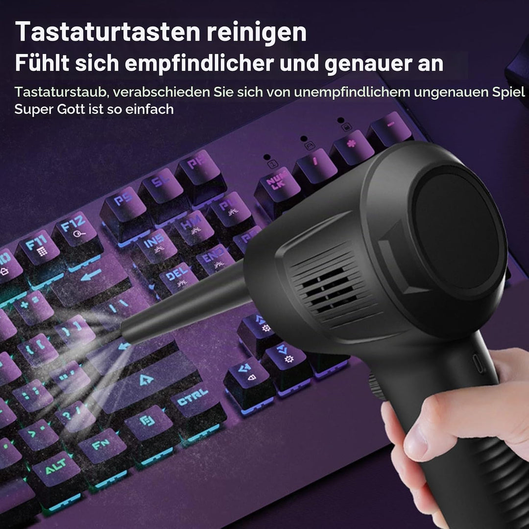 Elektrischer Luftstaubsauger, 50.000 U/min, stufenlos einstellbare Windgeschwindigkeit, wiederauflad
