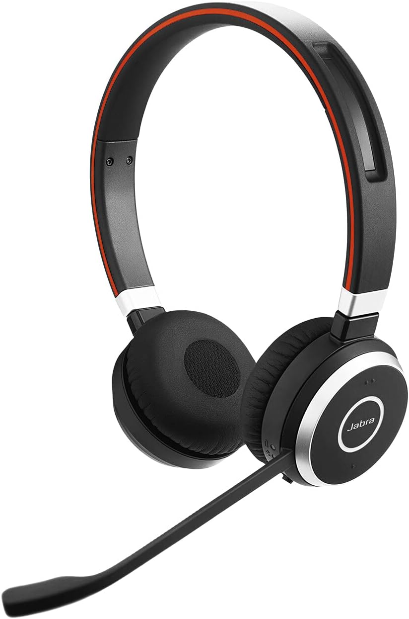 Jabra Evolve 65 Wireless Stereo On-Ear Headset – Microsoft Teams Certified Headphones With Long-Last