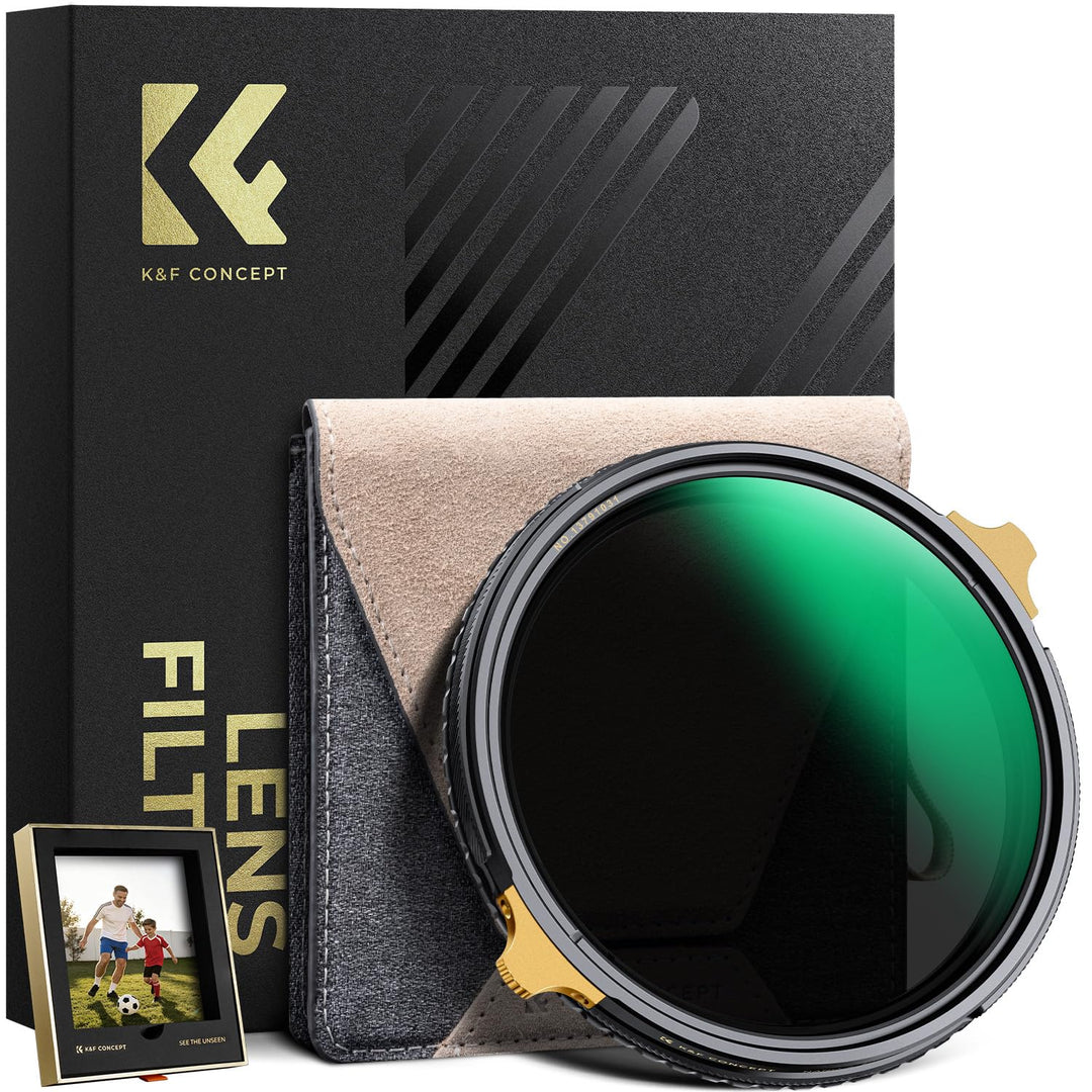 K&F CONCEPT ND2-32&Polfilter (CPL) 55mm 2-in-1 Multifunktionsfilter (Nano-Xcel Pro Serie), 55mm