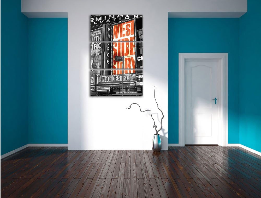 Pixxprint Programm des berühmten Broadway's als Leinwandbild/Grösse: 3 Teilig (120x80) cm/Wandbild/K
