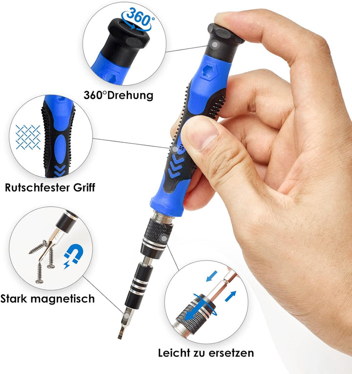 SHARDEN Feinmechaniker Schraubendreher Set, 122 in 1 Mini Präzisions Werkzeug Kit mit Torx T2 T5 T6