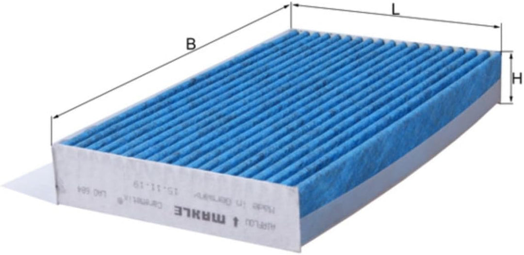 MAHLE LAO 684 Innenraumfilter Allergen-, Bakterien- und Geruchsschutz, Allergen-, Bakterien- und Ger