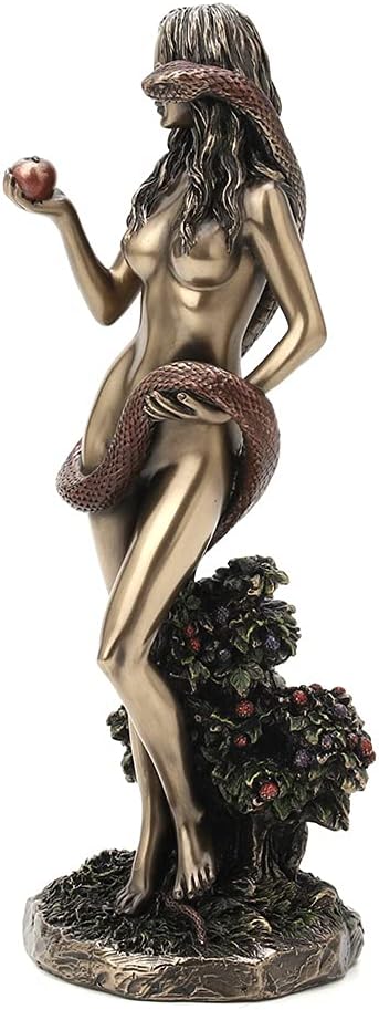 Veronese Design 24,5 cm hohe Eve im Garten Eden, kaltgegossenes bronziertes Kunstharz, künstlerische