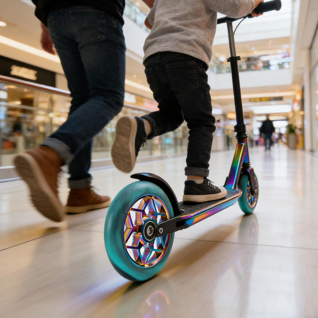 2 Stück Stunt Scooter Rollen 110mm, Scooter Ersatzräder 88A mit ABEC-9 Kugellager, Aluminium Speiche