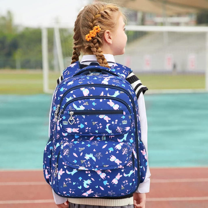 Schulrucksack für Mädchen, Kinder Schulranzen Grundschultaschen Kinderrucksack Studenten Rucksäcke L