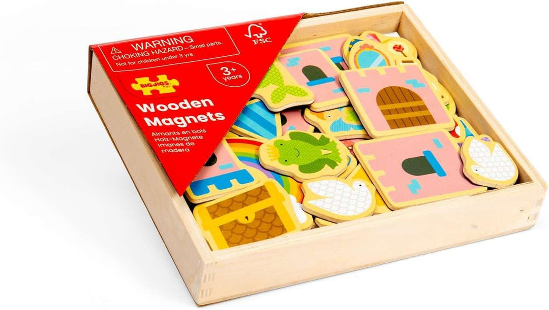 Bigjigs Toys Wooden Fantasy Magnets - 35 Pieces