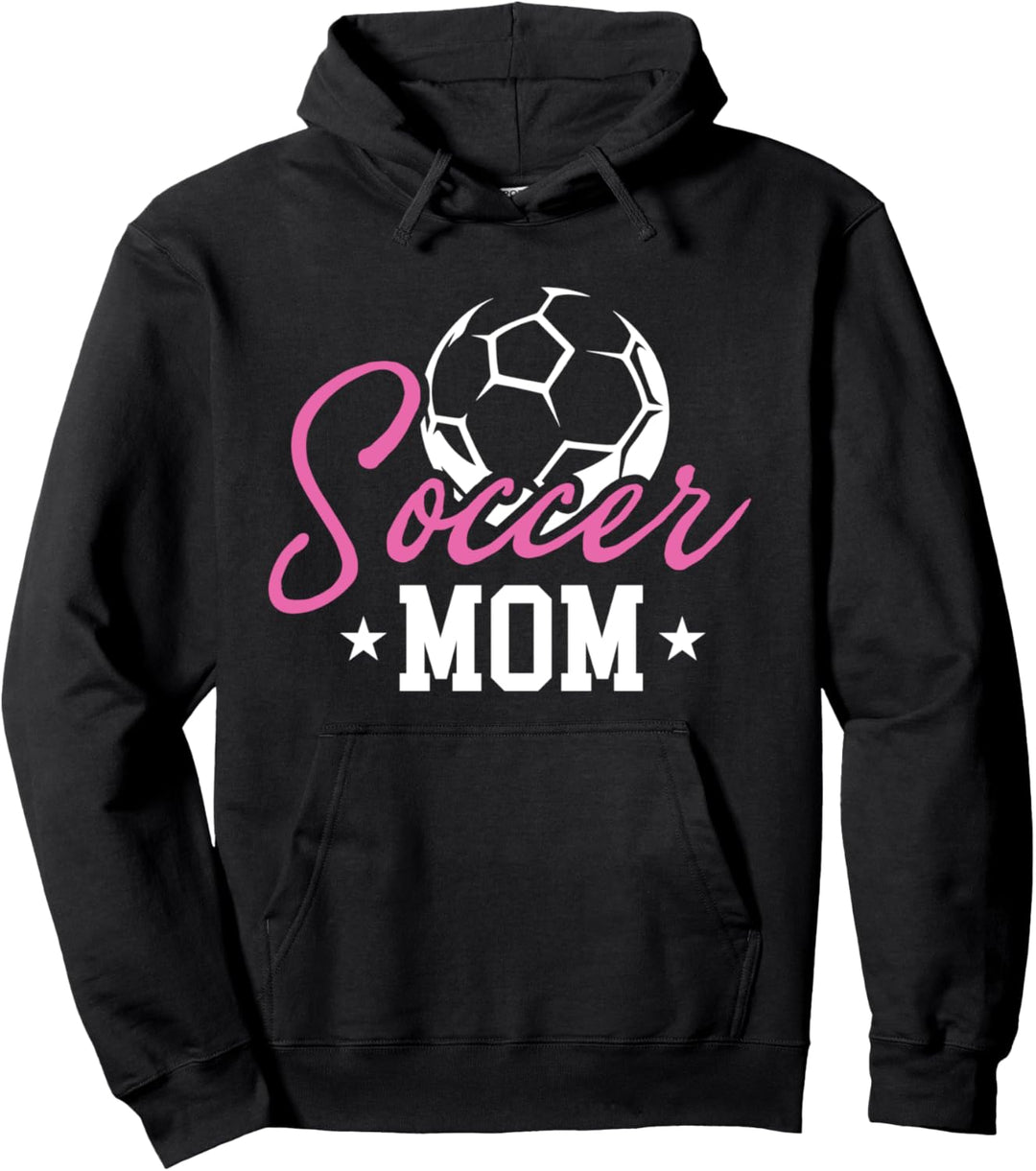 Fussball-Mom-Buchstabenaufdruck Pullover Hoodie