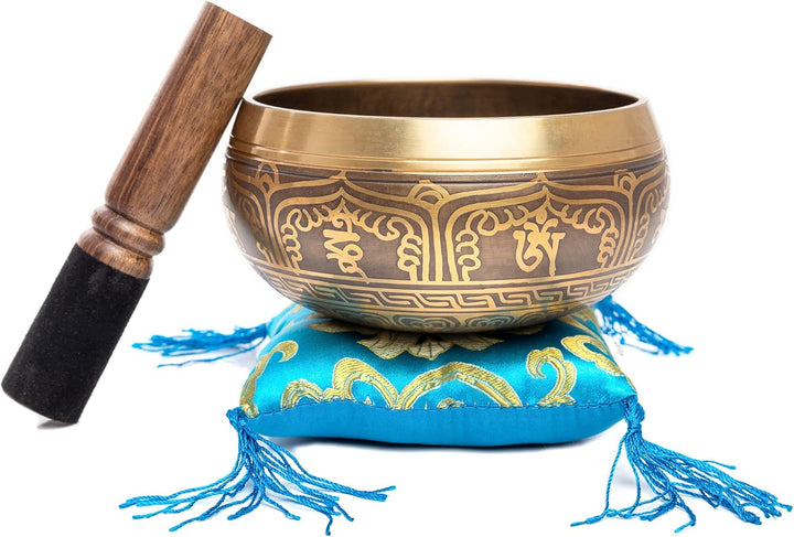 Tibetisches Klangschalen-Set, einfach zu spielen, authentisch, handgefertigt für Meditation, Klangch