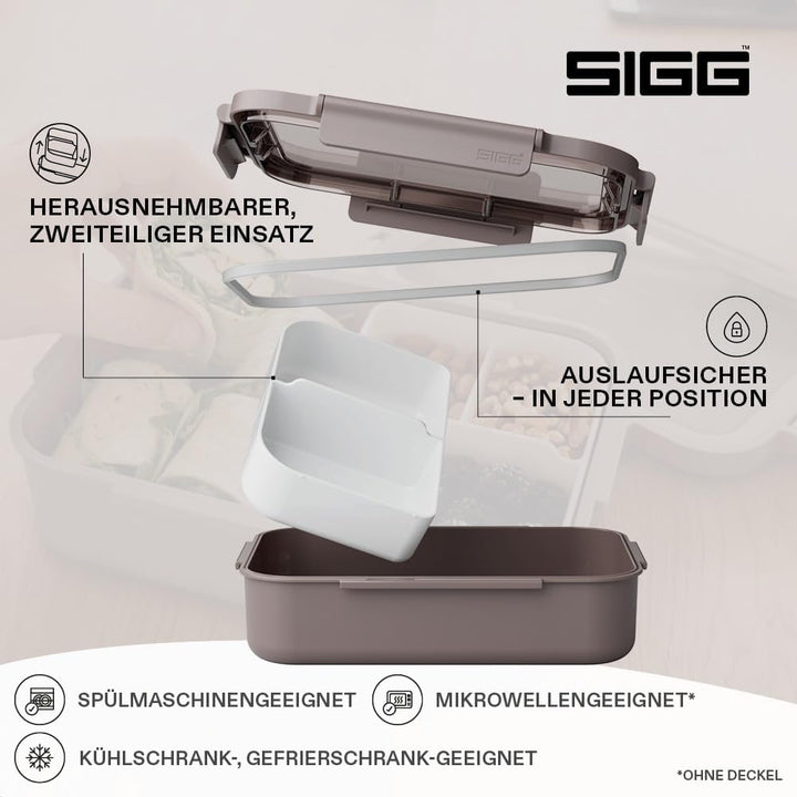 Sigg - NIMO Lunchbox L Dusk - Auslaufsicher - Trenner - Mikrowellen- & Spülmaschinengeeignet - BPA-f