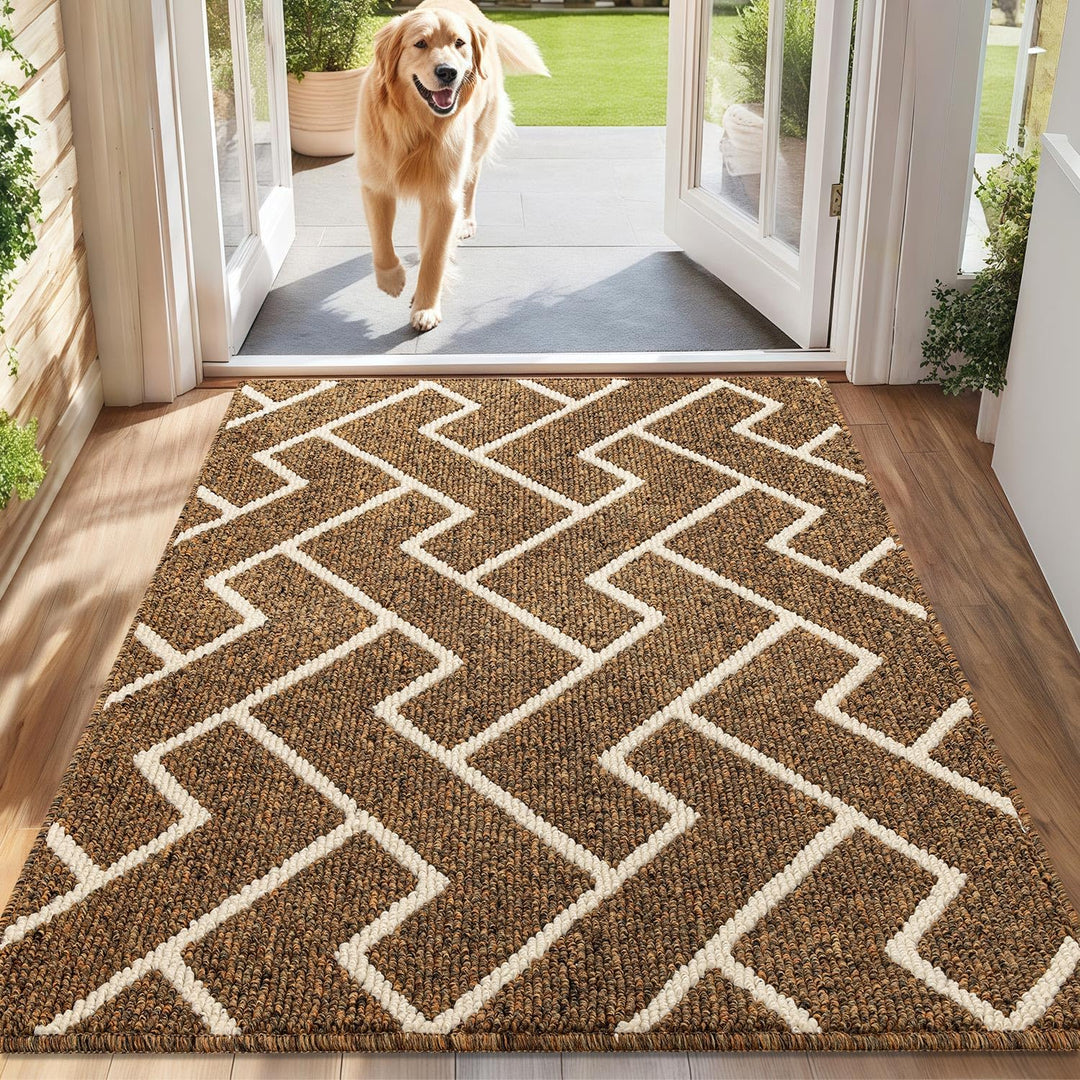Schmutzfangmatte 80 x 100, Rutschfestigkeit Fussmatte,Maschine gewaschen Türmatte für Hund, Aussen I