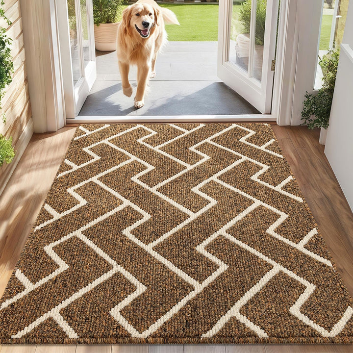 Schmutzfangmatte 80 x 100, Rutschfestigkeit Fussmatte,Maschine gewaschen Türmatte für Hund, Aussen I