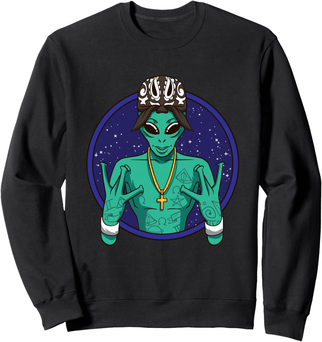 Alien Gangster Westside Handschild Hip Hop Sweatshirt