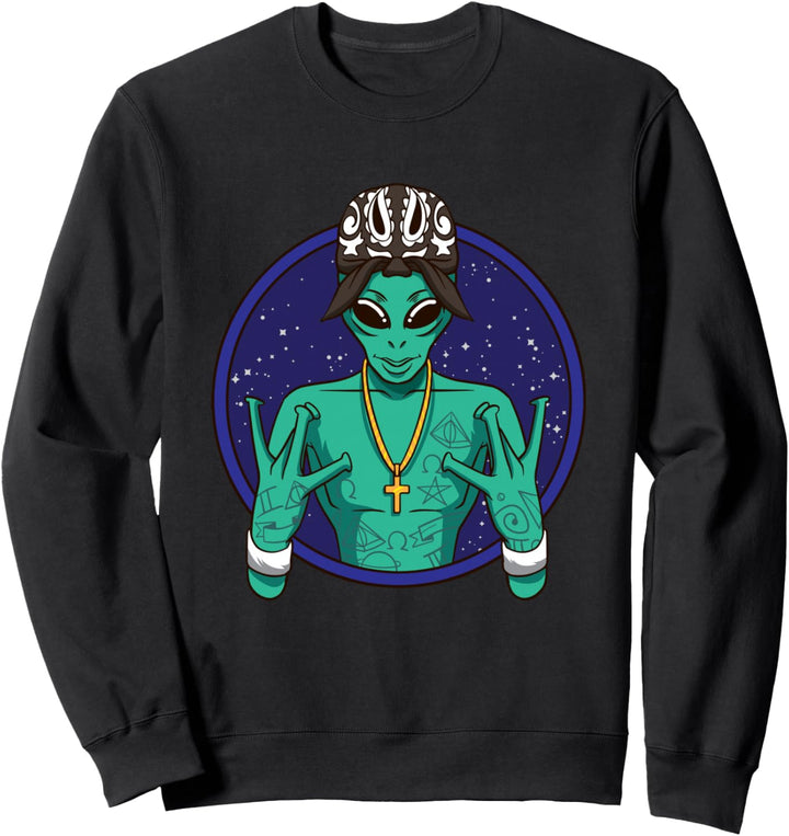 Alien Gangster Westside Handschild Hip Hop Sweatshirt