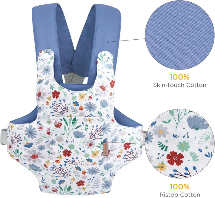 GAGAKU Puppentrage Puppenzubehör Babytrage für Puppen Bauchtrage mit verstellbaren Trägern Kinder Pu