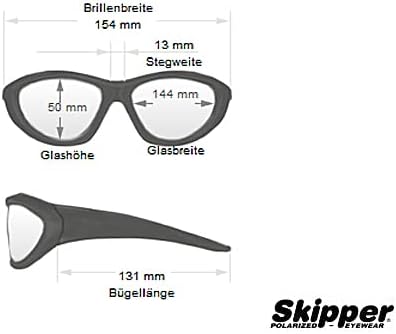 Skipper® - polarized eyewear Überziehbrille, Überbrille (POLARISIEREND) – Sonnenbrille für Brillentr