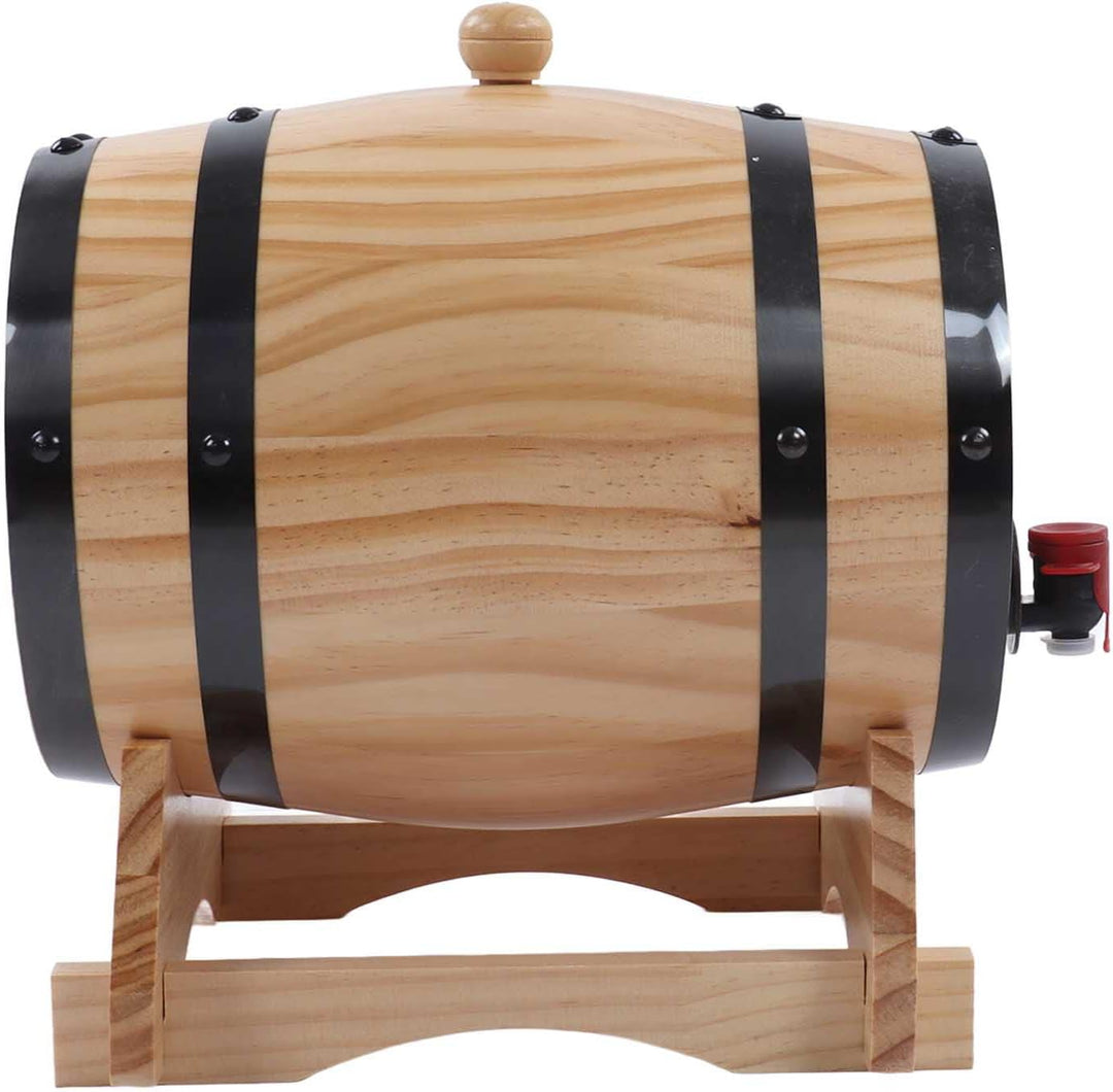 Fass aus Holz, Whiskyfässer, Barrique aus Eicheneiche, Kiefernfässer für Wein mit Wasserhahn, Stopfe