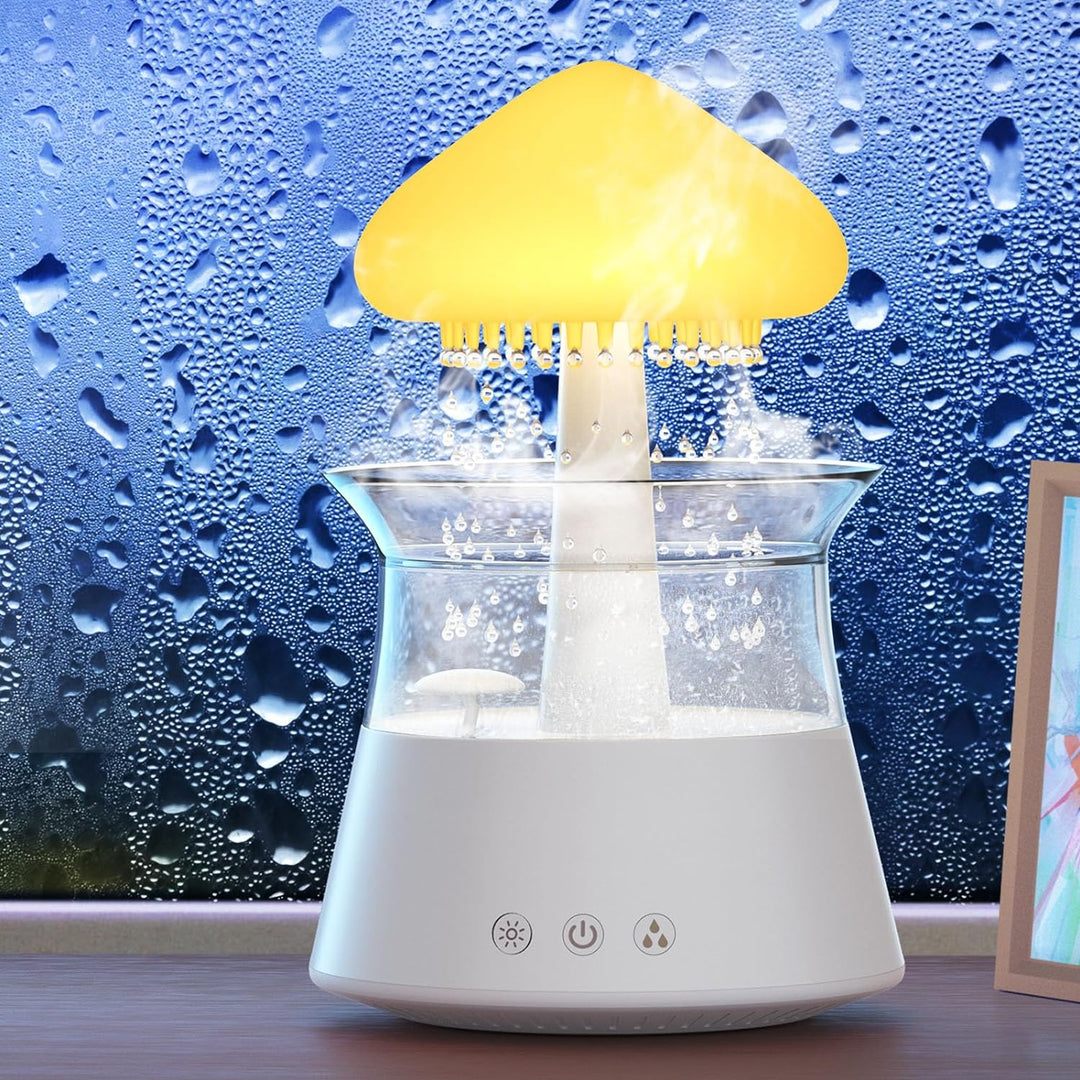 Diffuserlove Regen Wolken luftbefeuchter Rain Cloud Humidifier mit Fernbedienung Pilz Wasser Lampe R
