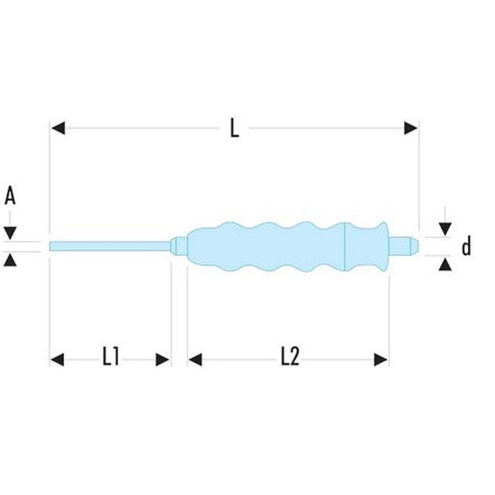 FACOM Splinttreiber Mitgriff A.15,9 mm,Länge 260 mm, 1 Stück, 249.G16 15,9mm, 15,9mm