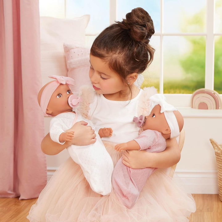 LullaBaby - Baby Puppe Schlafsäcke Outfit - 36 cm-Puppen-Kleidungsset - Blanket Sleepers - Schnuller