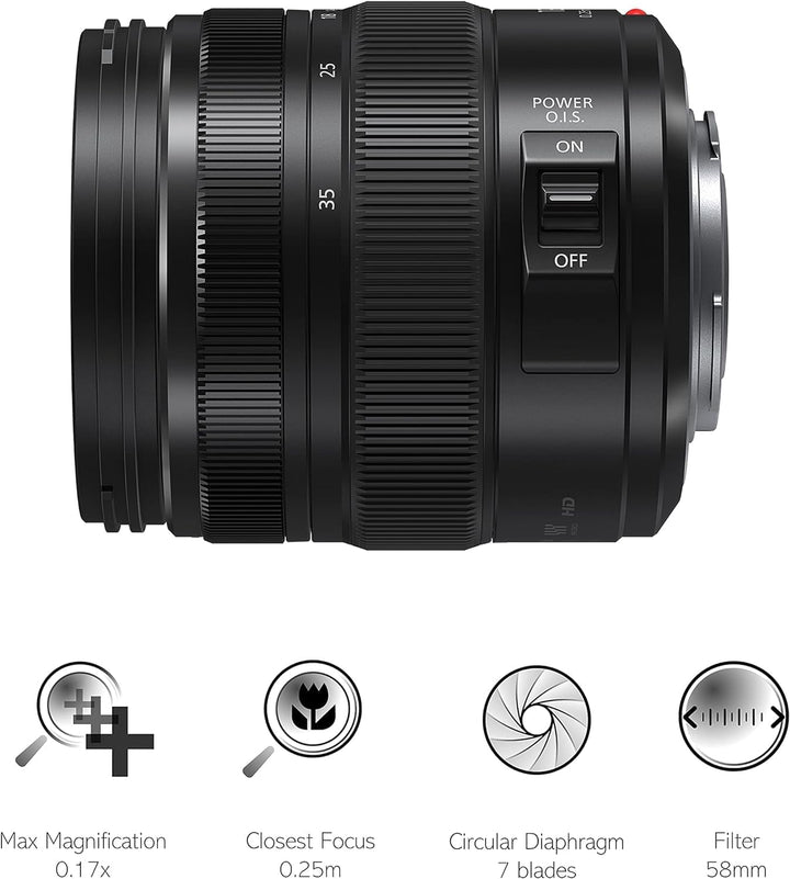 Panasonic H-HSA12035E Lumix G Vario 12-35 mm/ F2.8 ASPH./Power O.I.S. schwarz Single, Single