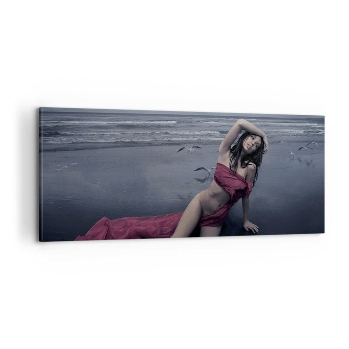 Panorama Bilder auf Leinwand 100x40cm Leinwandbild Modell Möwe Vogel Natur Gross Wanddeko Bild Schla