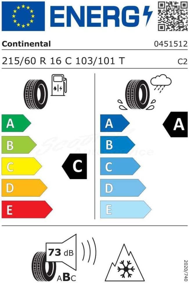 Continental VanContact 4Season M+S - 215/60R16 103T - Ganzjahresreifen 215/60R16C 103/101T - M+S/3PM