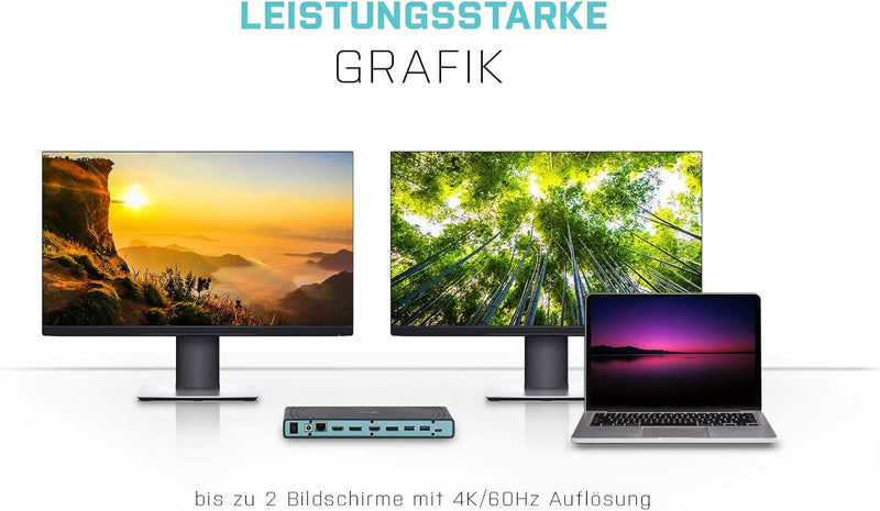 i-tec USB 3.0 / USB-C 5K Universal Docking Station (2x 4K 60Hz Video, 2x HDMI, 1x LAN, 5x USB 3.0, 1
