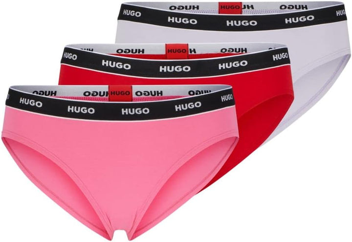HUGO Damen Triplet Brief Stripe Brief XL Open Miscellaneous977, XL Open Miscellaneous977