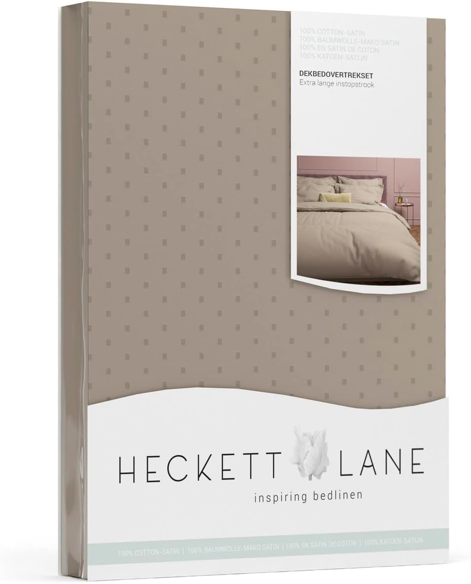 ZO! HOME Heckett and Lane Bettwäsche Punto 1 Bettwäsche 140x220cm mit 1 Kopfkissen 60x70cm 100% Baum