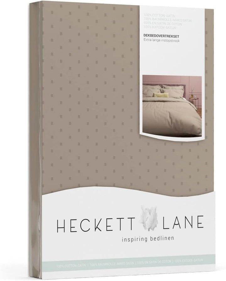 ZO! HOME Heckett and Lane Bettwäsche Punto 1 Bettwäsche 140x220cm mit 1 Kopfkissen 60x70cm 100% Baum