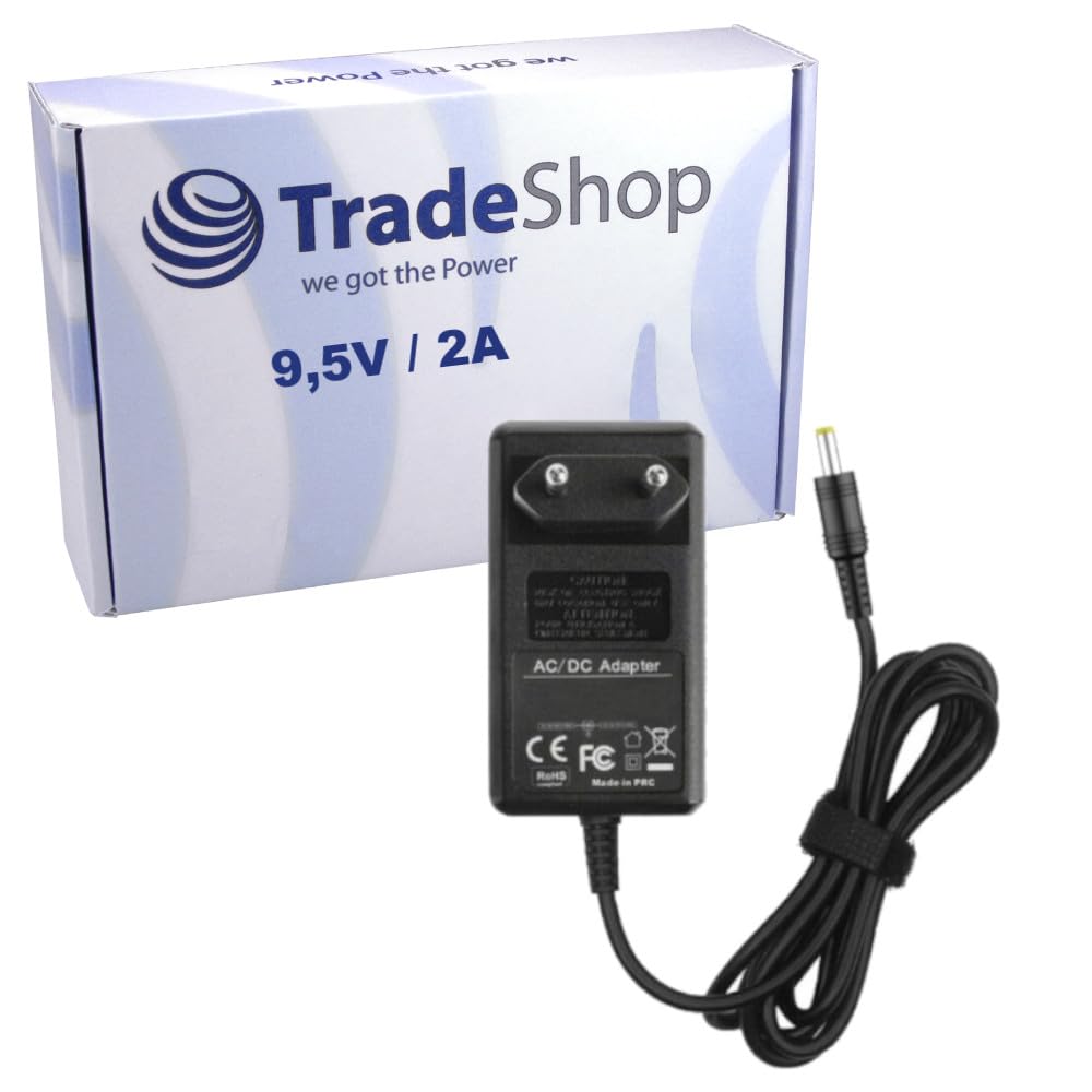 Trade-Shop 9,5V 2000mA Netzteil/Ladegerät kompatibel mit Sony SRS-XB40 SRSXB40 CMT-V10iP CMT-V10IPN