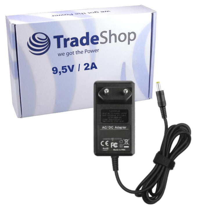 Trade-Shop 9,5V 2000mA Netzteil/Ladegerät kompatibel mit Sony SRS-XB40 SRSXB40 CMT-V10iP CMT-V10IPN