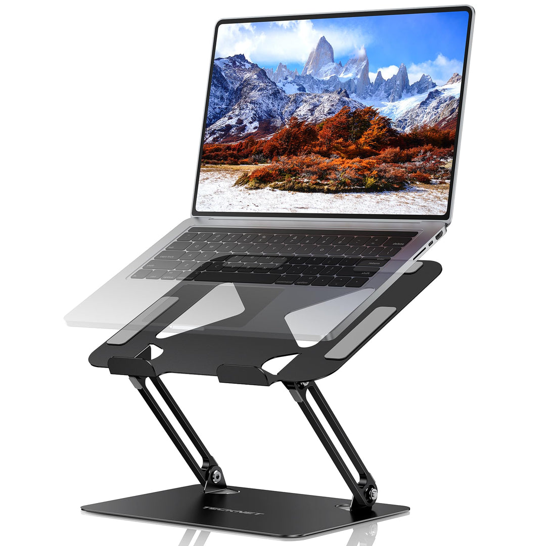 TECKNET Laptop Ständer, Faltbarer Laptopständer, Ergonomischer Laptop Stand, Laptophalter aus Metall