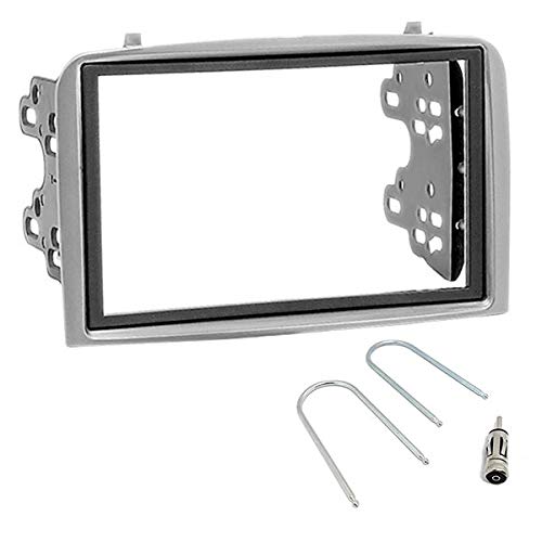 Sound way - 2 DIN Radio Blende Einbau Rahmen Adapter Einbauset kompatibel mit Alfa Romeo 147 / GT -