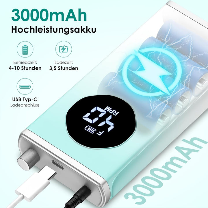 HOMEASY Nagelfräser Elektrisch Profi Maniküre Pediküre Set 16 IN 1 Nagelfeile 40000 U/Min Tragbar Fr